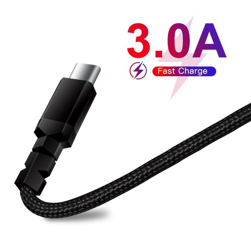 Кабель для заряджання телефону USB Type-C 3 А Чорний (987734563) - фото 2