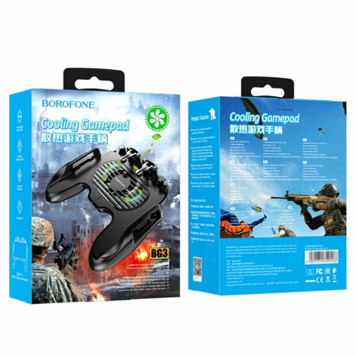 Контролер-джойстик ігровий для телефону Borofone BG3 Warrior Cooling Gamepad Black (BG3B) - фото 7