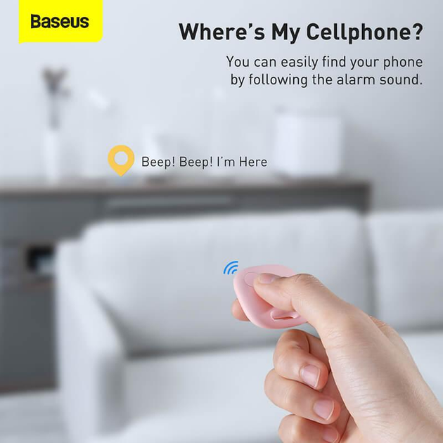 Поисковый брелок BASEUS T2 Pro Smart Device Tracker White (19366) - фото 12