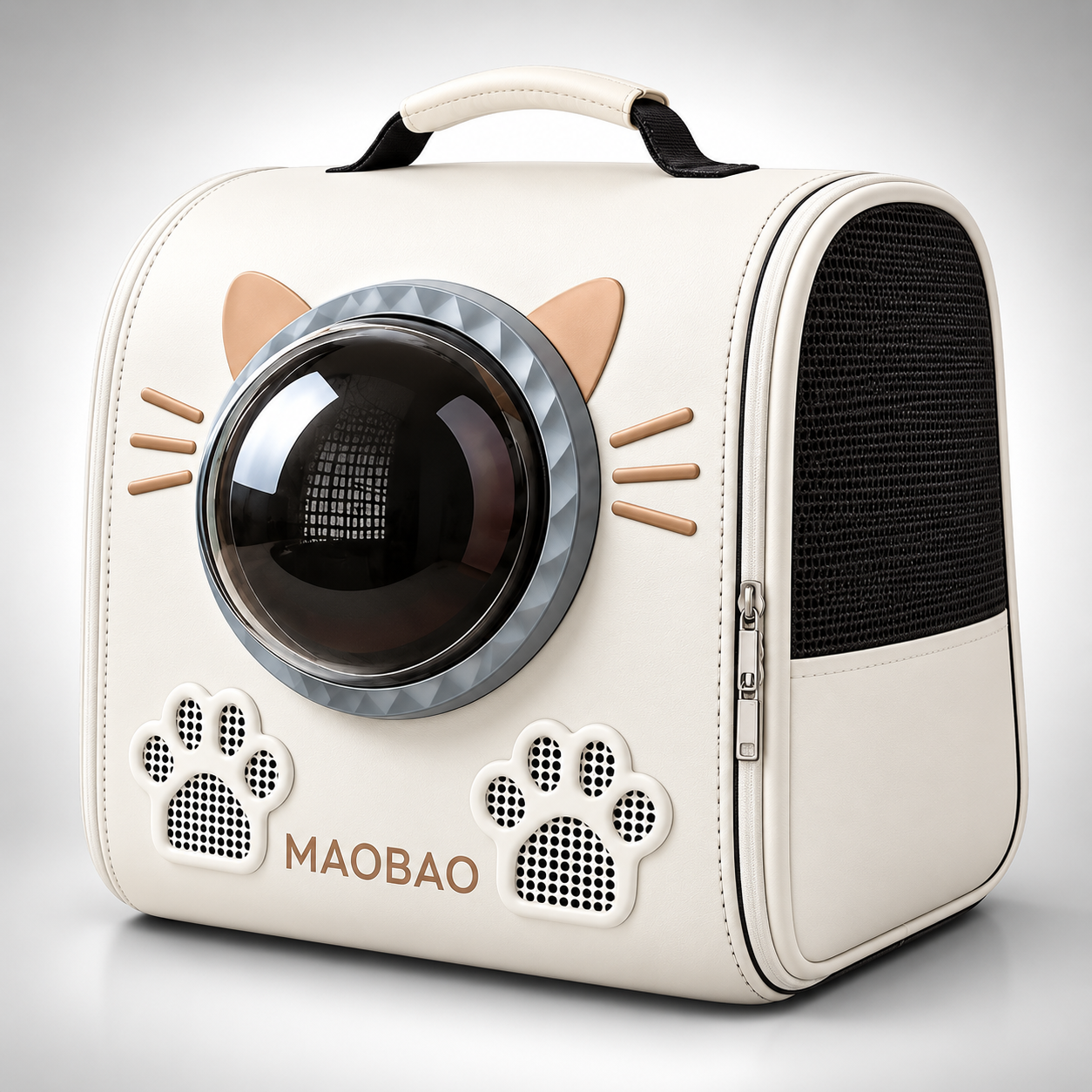 Рюкзак для кота S-cat2 з оглядовим вікном та з вентиляційною сіткою 36x24x40 см Білий (38490193)