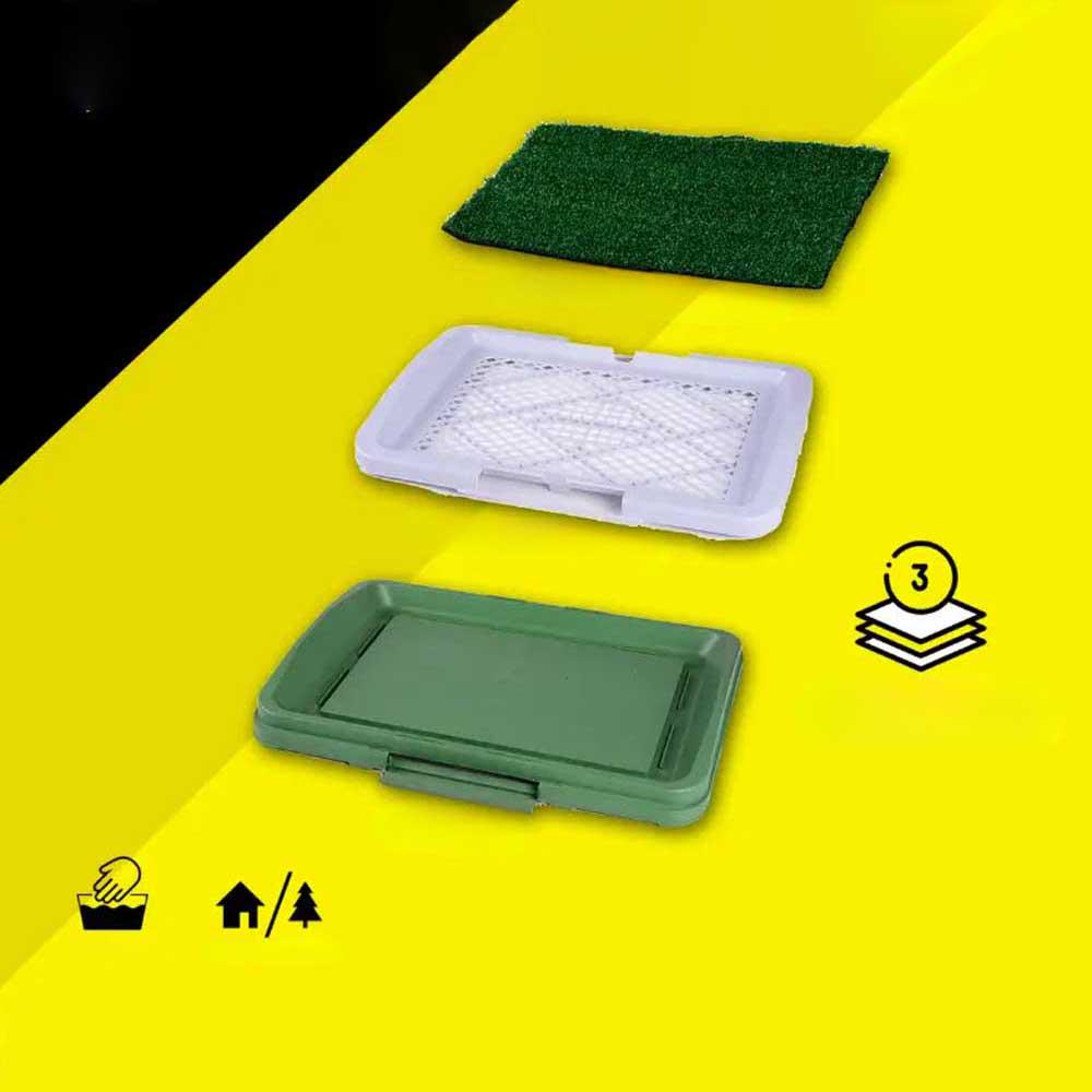 Лоток-туалет для собак з бортиками і штучною травою 47х34 см - фото 6