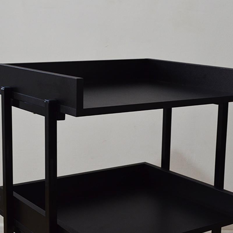 Коляска косметологическая на 3 полочки с бортиками Черный (UK04) - фото 2 Коляска косметологическая на 3 полочки с бортиками Черный (UK04) - фото 2