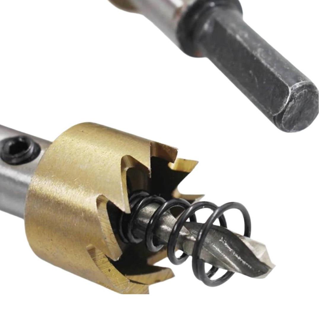 Набір коронок свердел зі швидкорізальної сталі для металу дерева пластику 16-30 мм 5 шт (H541) - фото 9