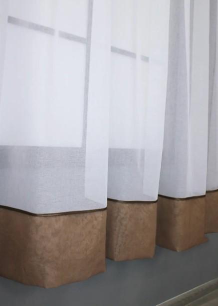 Занавеска на кухню 280х170 см Белый/Венге (110к) - фото 2