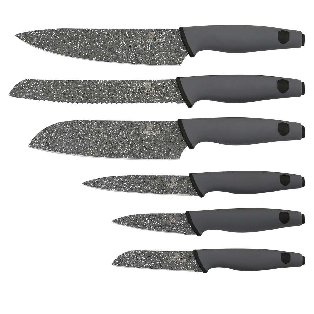 Набір ножів Berlinger Haus Granit Diamond Line 6 шт (BH-2115)