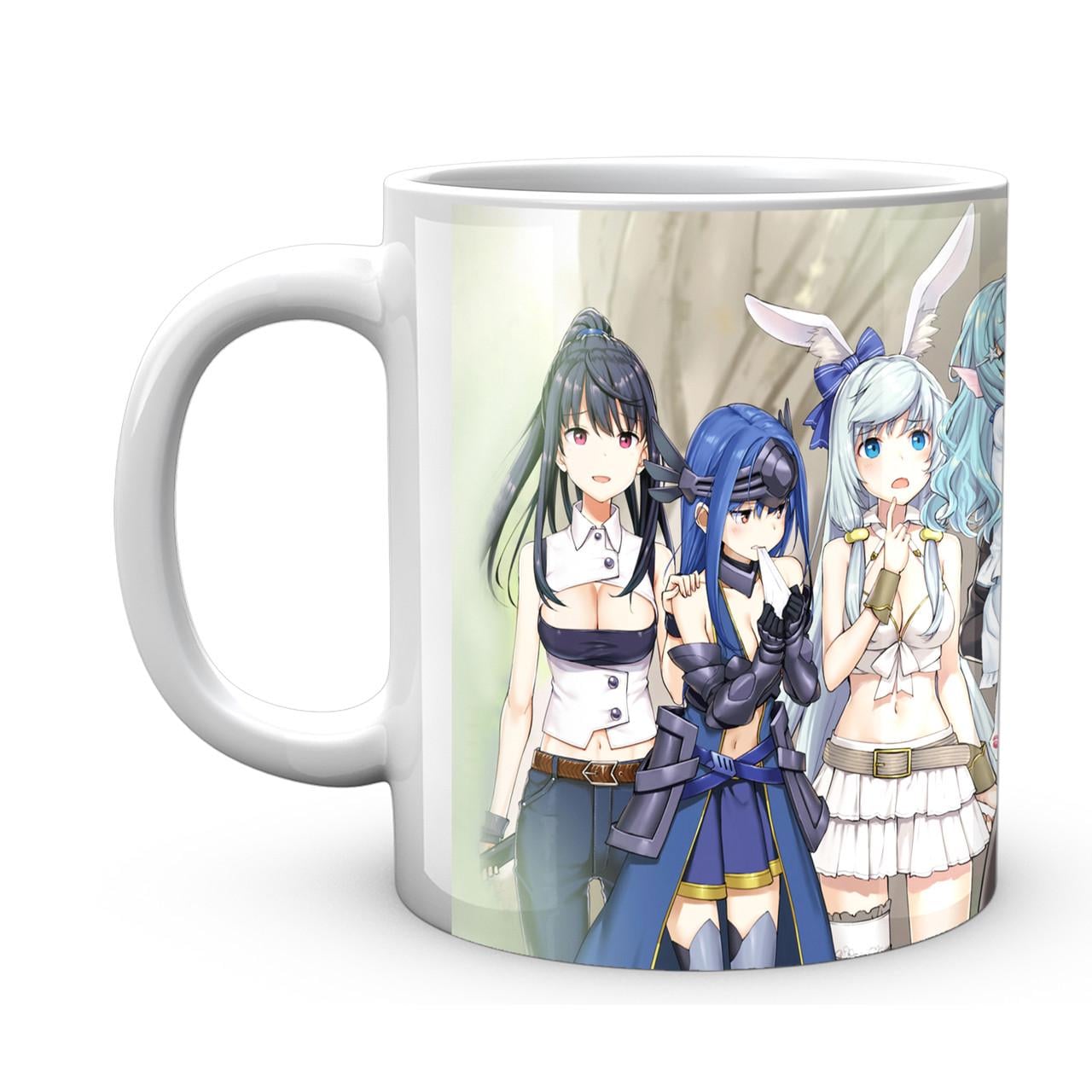 Чашка Geekland Arifureta Хадзимэ среди своих девушек держит Мю на плече (ARF 02.011)