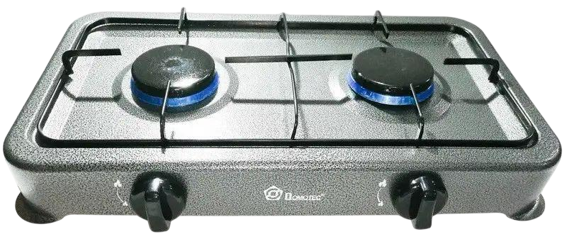 Настольная газовая плита Domotec MS-6602 таганок на 2 конфорки 6845 (30766540)