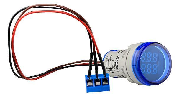 Светосигнальная арматура АСКО-УКРЕМ с индикатором-счетчиком серии U-ADM-С круглая ᴓ22 мм Синий (00000055238)