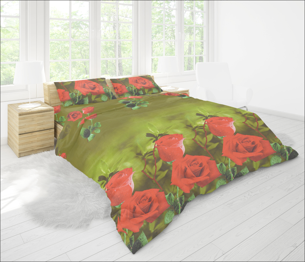 Тканина для постільної білизни Квіти бязь/Gold 2,2 м - фото 1 Тканина для постільної білизни Квіти бязь/Gold 2,2 м - фото 1