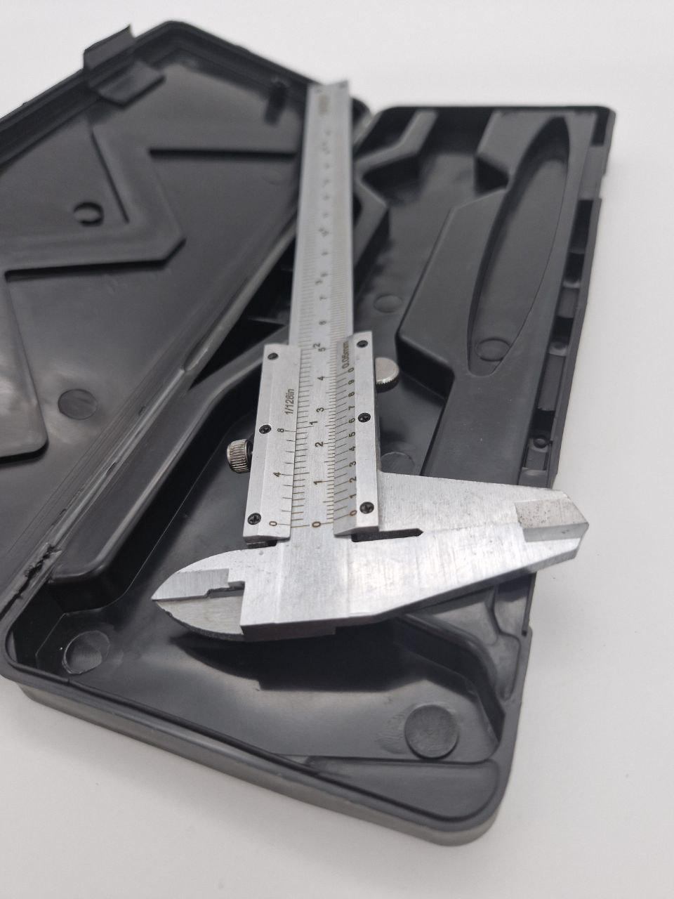 Штангенциркуль нониусный HT HERMES TOOLS 0-150 мм/точность 0.05 мм в пластиковой коробке (38-320) - фото 2