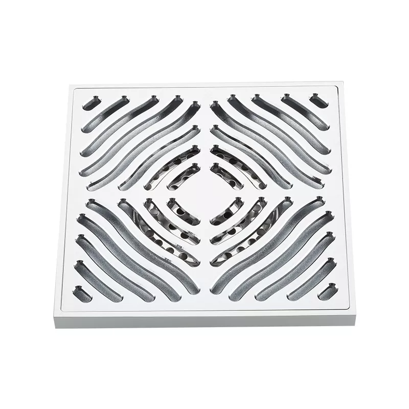 Трап душевой вертикальный Gappo сухой затвор латунь 15х15 см Хром (G81550)