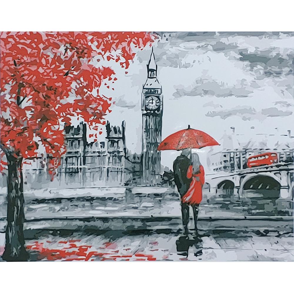Картина по номерам Strateg Премиум Улицами Лондона 40x50 см (GS102)