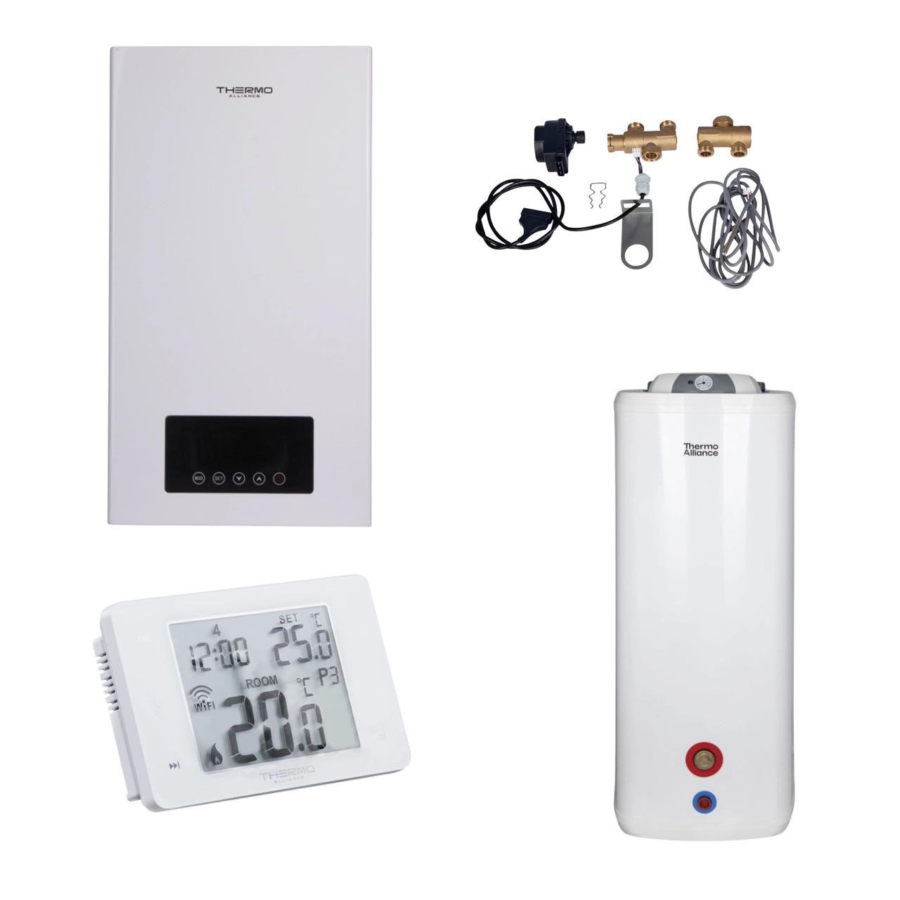 Комплексное решение для котельной Thermo Alliance электрический котел 10 кВт/комплект подключения бойлера комбинированный напольный (2657701592)