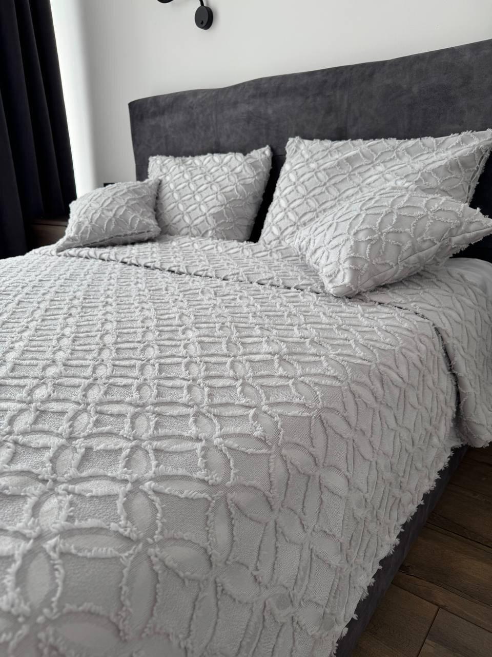 Покрывало Фрея 240x250 см Серый (21621-8-240x250cm) - фото 5 Покрывало Фрея 240x250 см Серый (21621-8-240x250cm) - фото 5