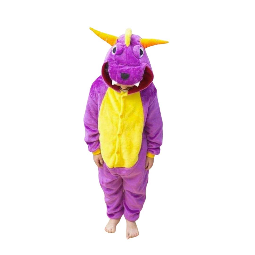 Кигуруми для детей Дракон Спайро Динозавр 120-130 см Фиолетовый (2045/130)