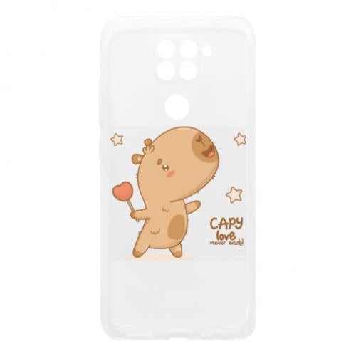 Чохол для Xiaomi Redmi Note 9 / Redmi 10X love Capy! Щасливий капібара