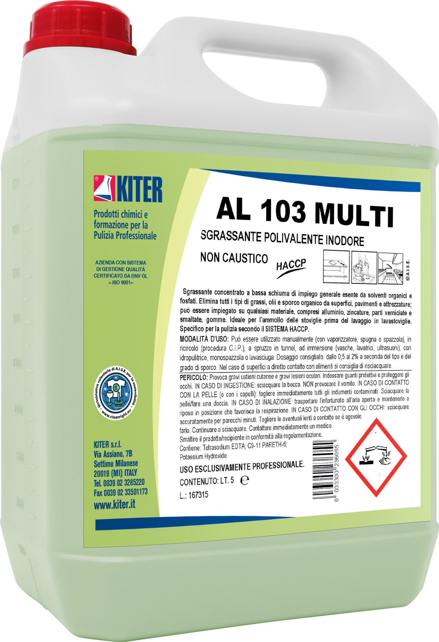 Некоррозійное знежирюючий засіб без запаху Kiter AL 103 Multi 5 л (14010.5L)