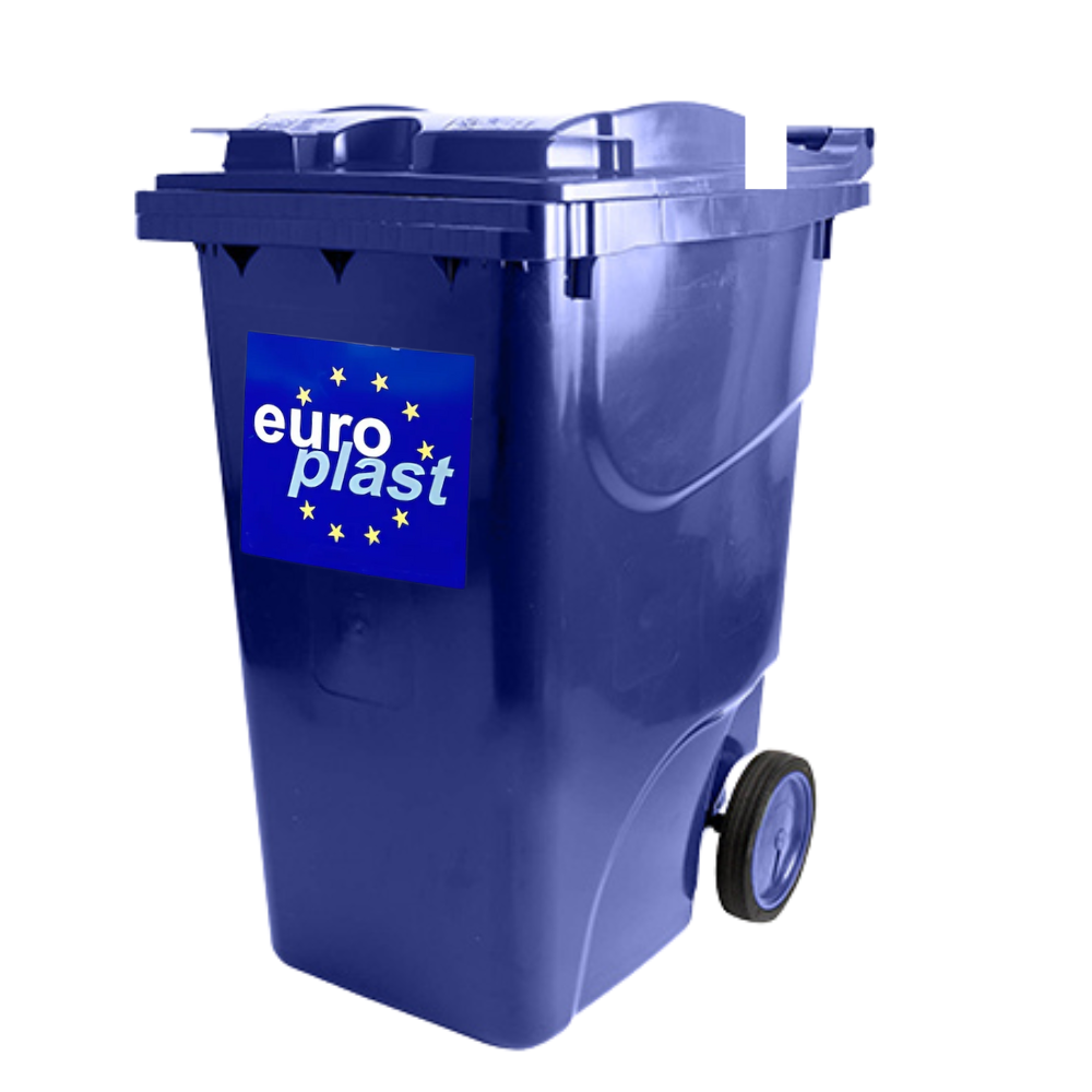 Мусорный бак Europlast пластиковый 360 л Синий