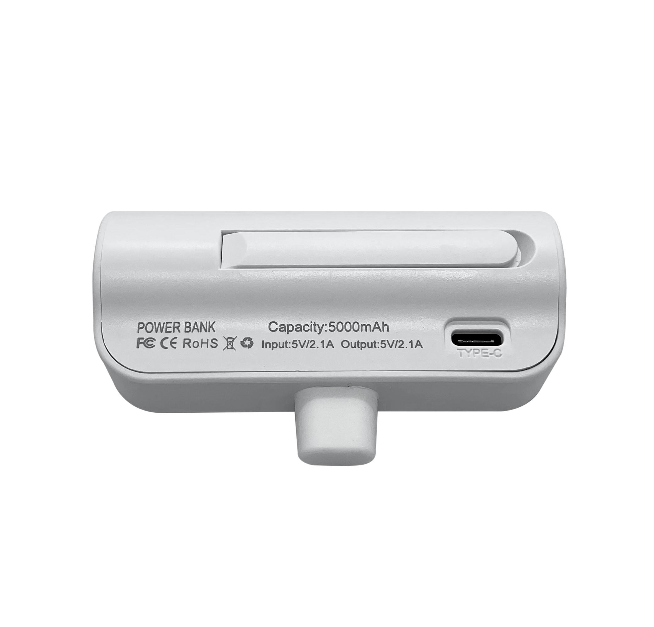 Повербанк XON PowerBank MiniCharge USB Type-C 5000 mAh Білий (DC5CE 6785) - фото 3