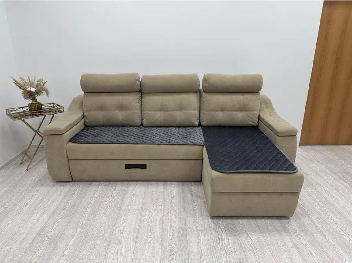 Дивандек 90х210/90х160 см 2 шт. Графітовий (Д-am-divandek-0016) - фото 1