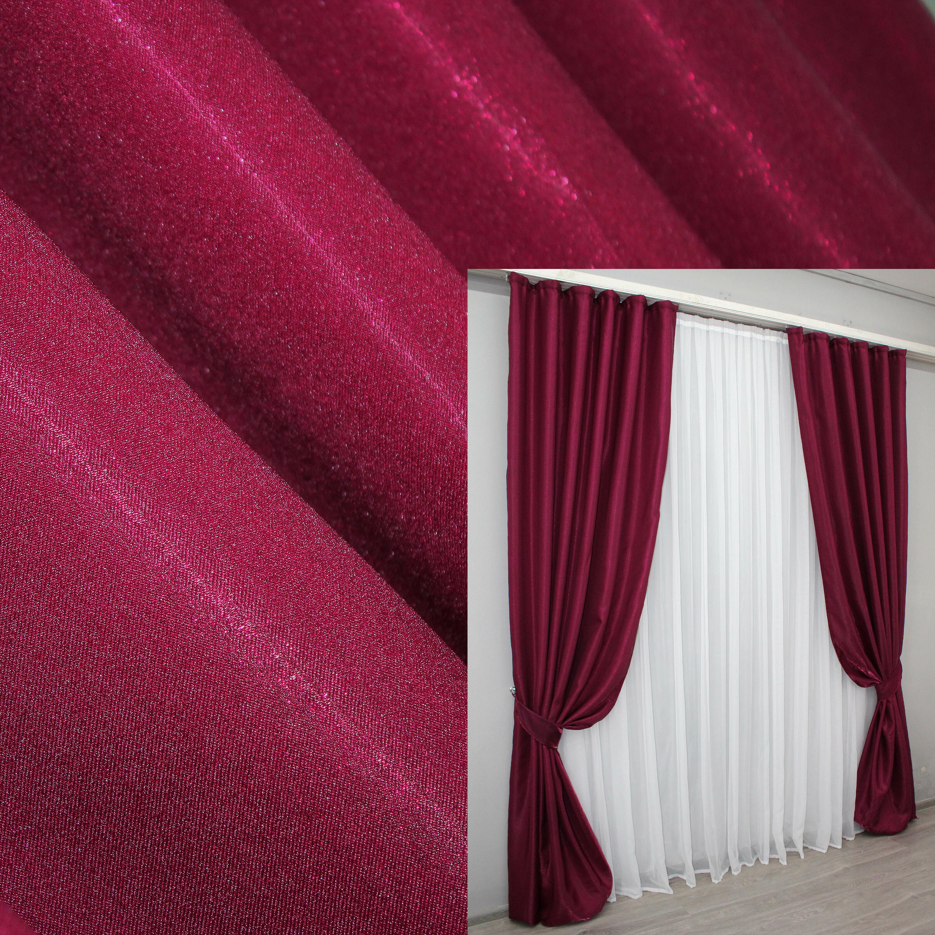 Комплект штор VR-Textil Атлас № 795ш монорей 150х270 см 2 шт. Бордовый (30-584) - фото 7 Комплект штор VR-Textil Атлас № 795ш монорей 150х270 см 2 шт. Бордовый (30-584) - фото 7