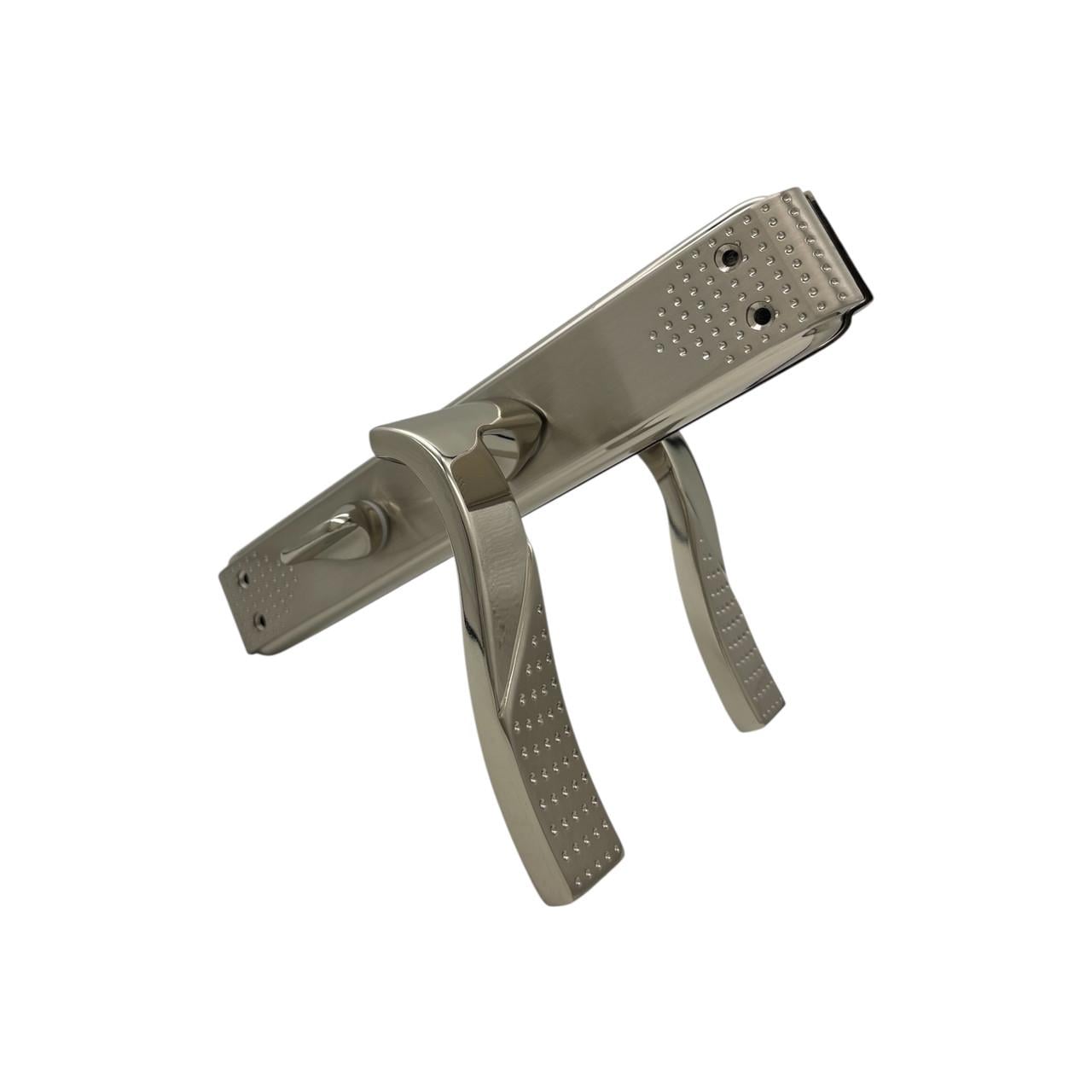 Ручки с защелкой Ozcanlar Anka Kol Nikel/Stn WC 72 мм (330095)