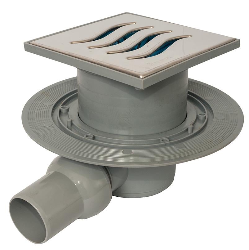 Трап для душа Pestan Confluo Tide-1 13000032 15х15 горизонтальный без фланца (4926)