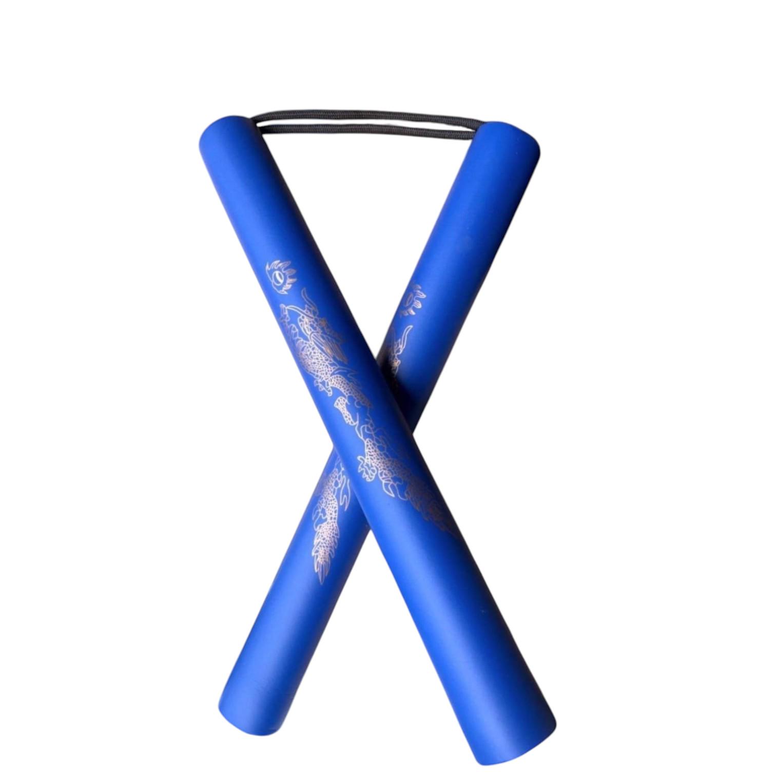 Нунчаки тренировочные со шнуром GDragon с неопреновым покрытием из пластика Синий (3_4_0_1) - фото 1 Нунчаки тренировочные со шнуром GDragon с неопреновым покрытием из пластика Синий (3_4_0_1) - фото 1