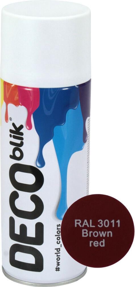 Аэрозольная краска Deco Blik RAL 3011 400 мл Коричнево-красный (0102244)