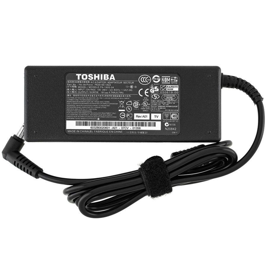 Блок питания для ноутбука Toshiba без кабеля 19V 4,74A 90W 5,5х2,5 мм L-образный разъем Black (216575)