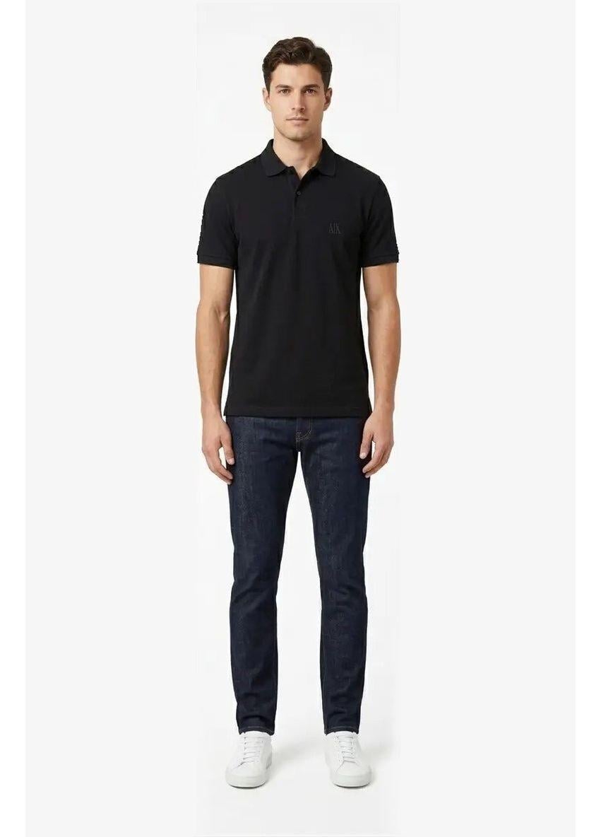 Поло мужское Armani Exchange Classic Logo AX-4508BL 7XL Черный