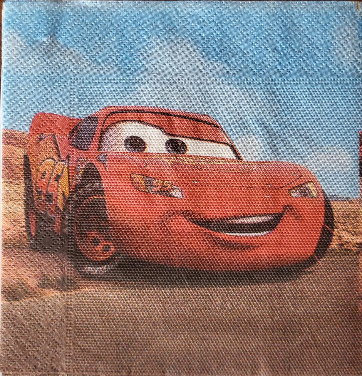 Салфетки столовые бумажные Sharm Тачки 33х33 см 20 шт. (31514071)