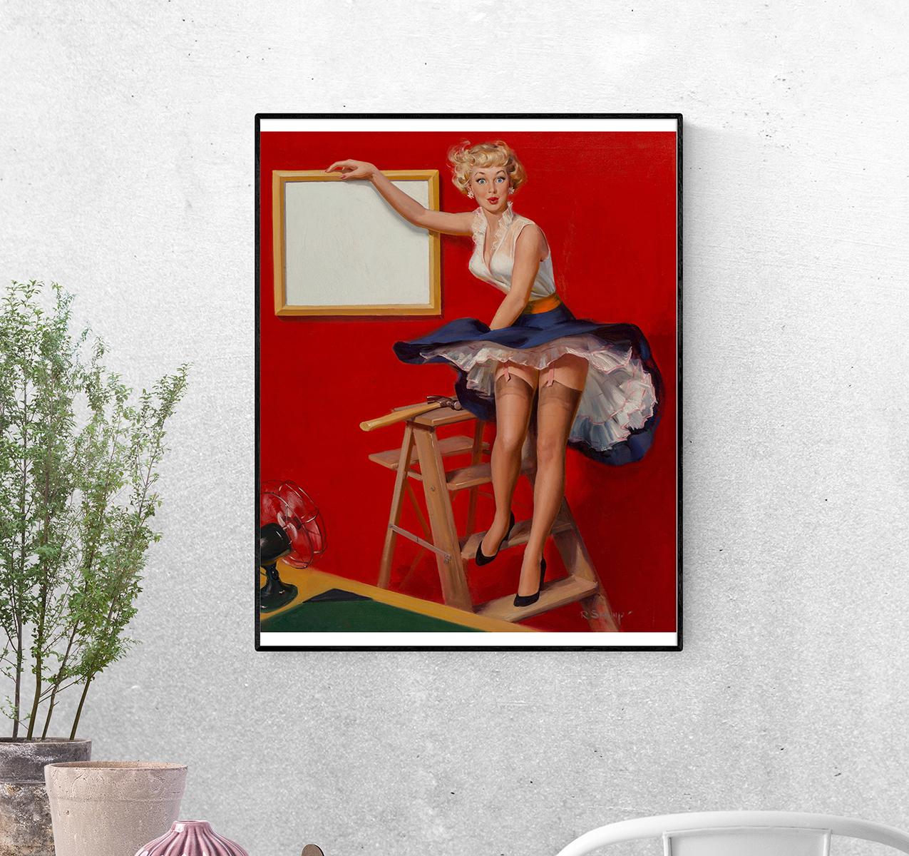 Постер Непослушная, но милая девушка. Роберт Оливер Скемп формат А-0 (pin_up010115_Poster)