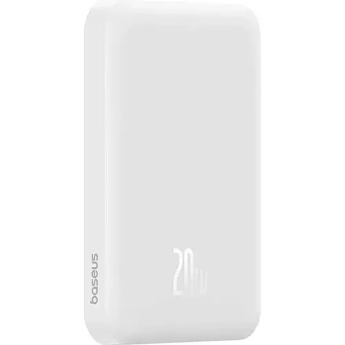 Батарея портативная BASEUS Magnetic Mini Wireless Fast Charge P10022107223-00 5000 mAh 20W White - фото 1