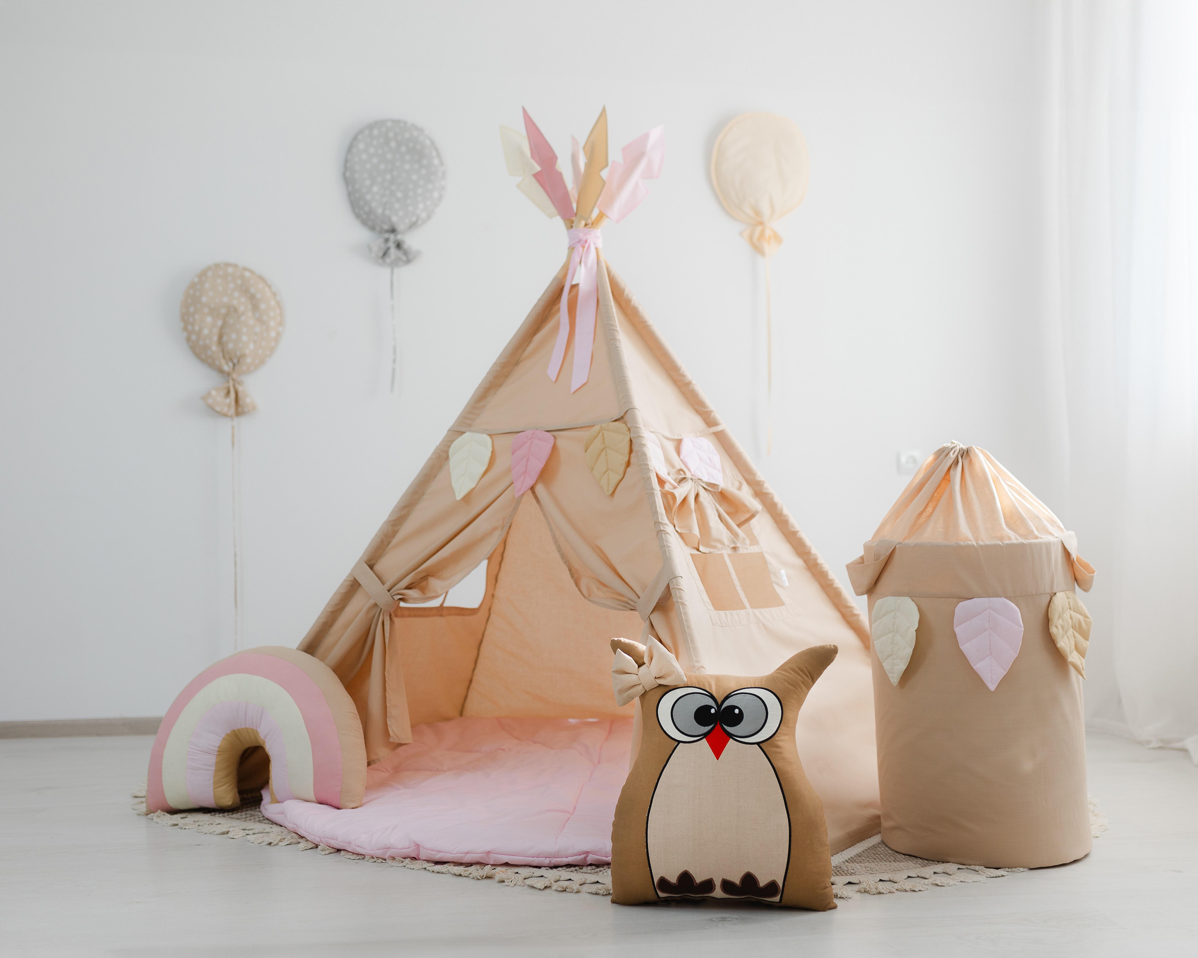 Вігвам для дітей Пані Сова з кошиком для іграшок (0002094)