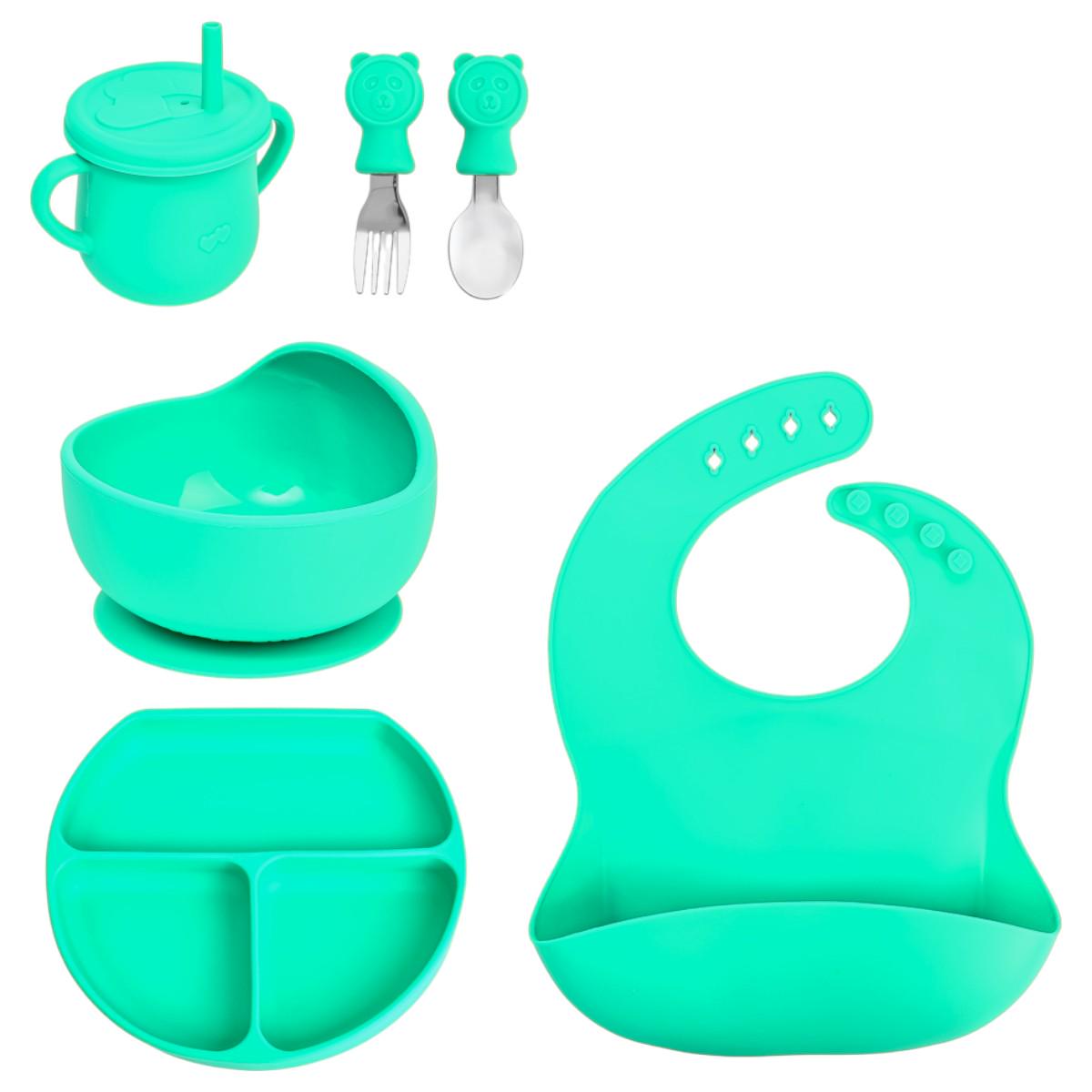 Набор посуды для кормления Tableware детский силиконовый 6 предметов (MA-4906) Набор посуды для кормления Tableware детский силиконовый 6 предметов (MA-4906)