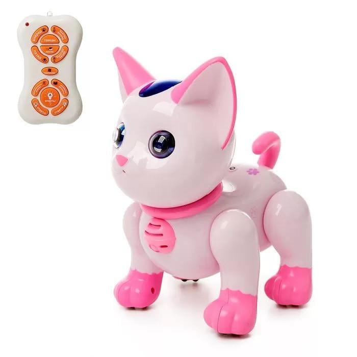 Интерактивная игрушка ZHORYA 2nd Generation Intelligent Robot Cat робот-котенка на радиоуправлении Розовый (SUN6403)