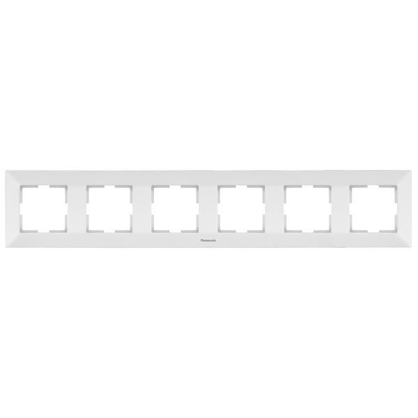 Рамка 6-местная Panasonic Arkedia Slim горизонтальная Белый (480500137) - фото 1
