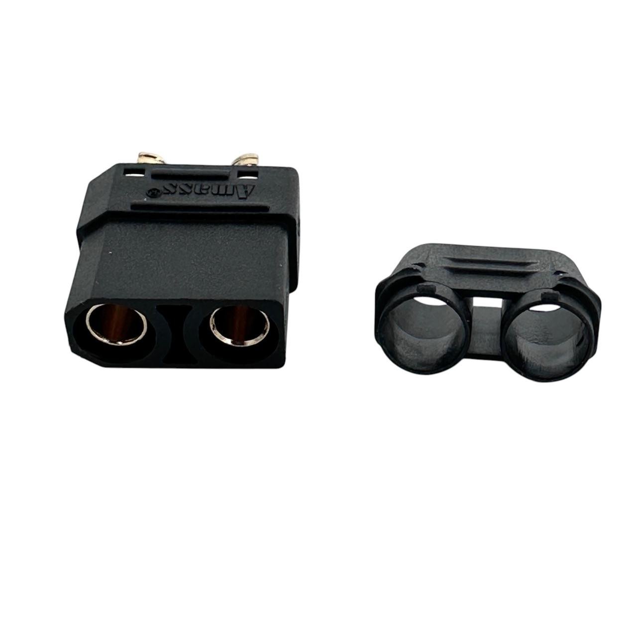 Разъем питания Amass XT90H-F мама с колпачками Черный (2206612076)