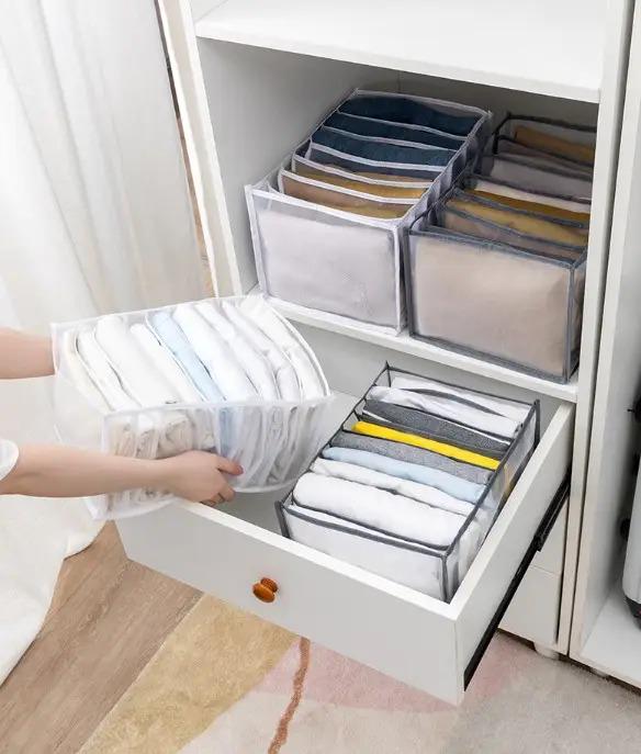 Органайзер для нижнего белья сетчатый 9 ячеек 32,5х25х18 см Серый (ОДШ-308-23) - фото 6