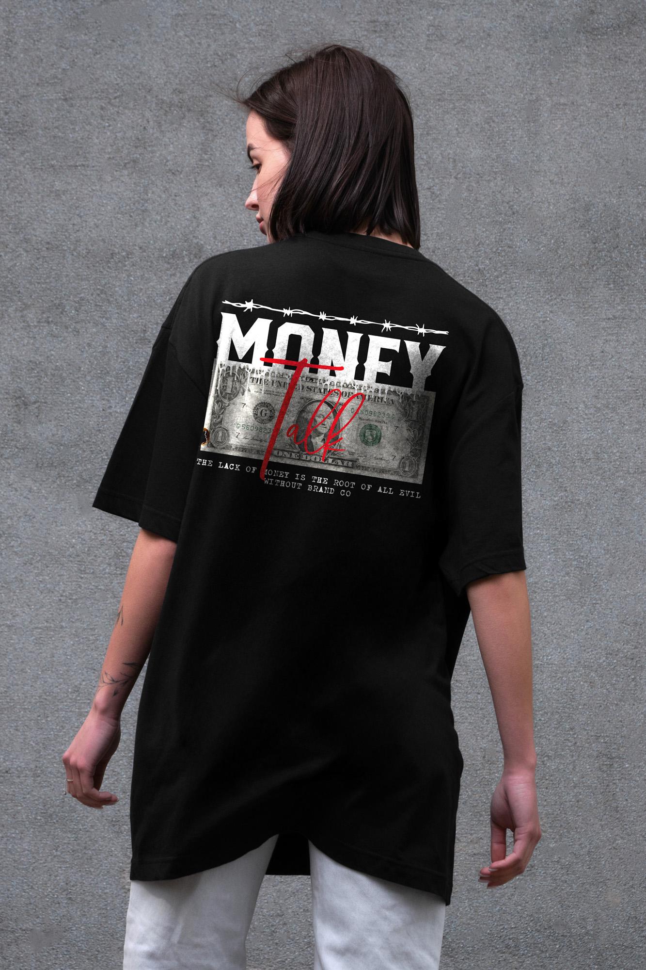 Футболка жіноча Without з принтом Talk оверсайз S/M Black (S8049499) Футболка жіноча Without з принтом Talk оверсайз S/M Black (S8049499)