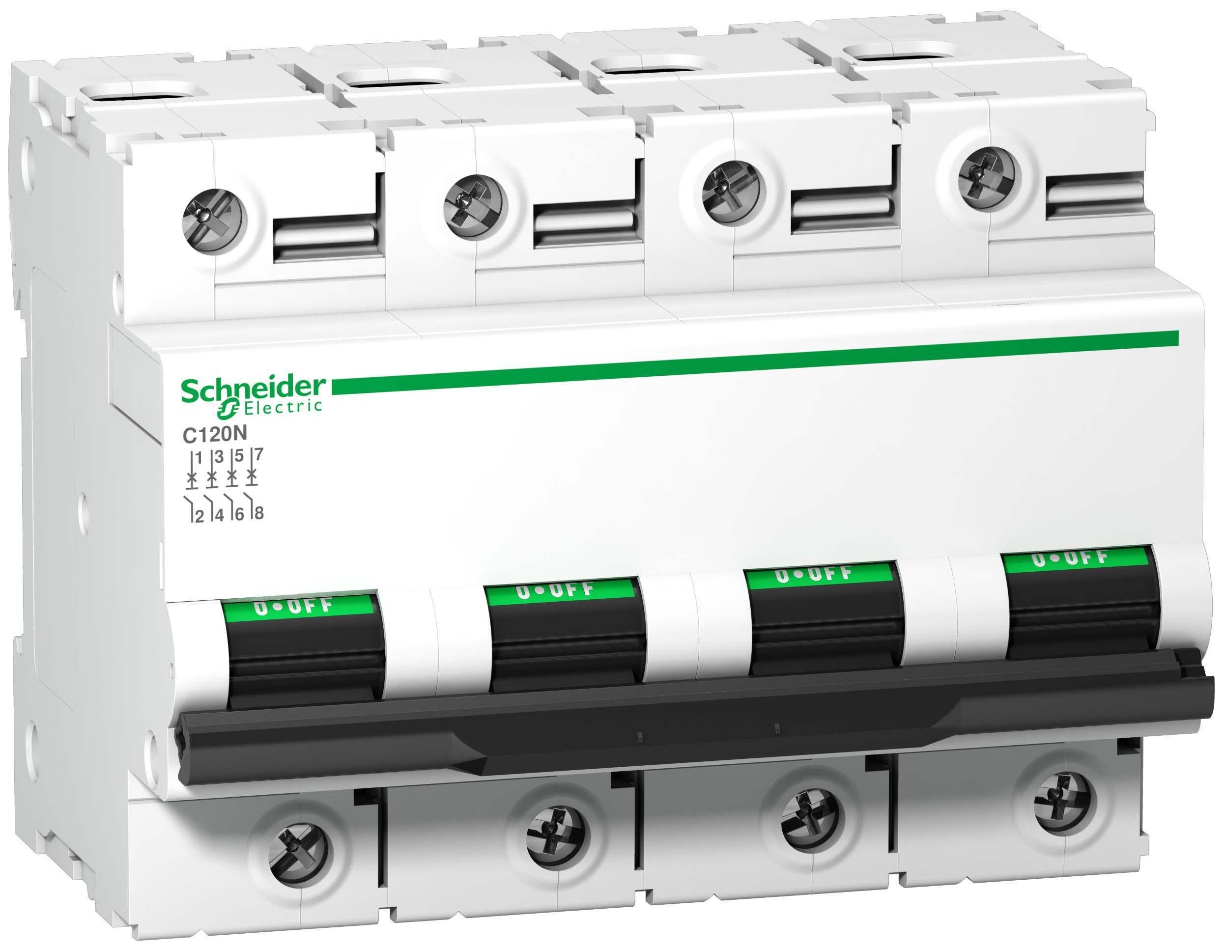 Автоматичний вимикач Schneider Electric Acti9 C120N 4P 100A 10кА D (A9N18392)
