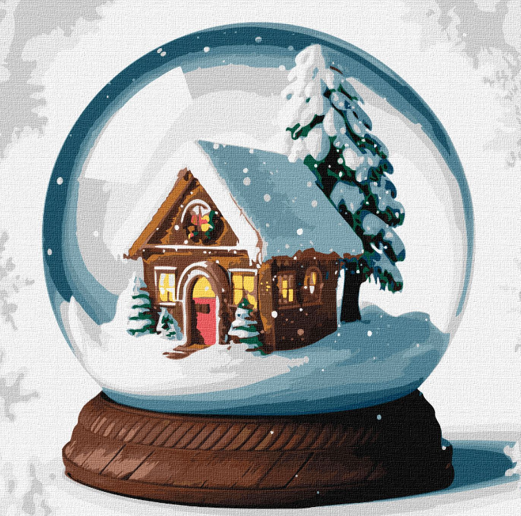 Картина по номерам Идейка Фантазии зимы 40х40 см (KHO5107)