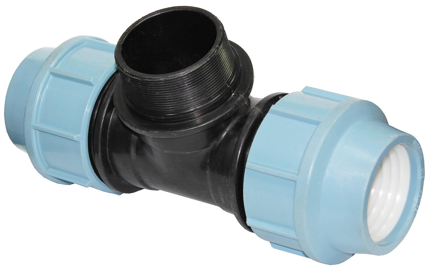 Тройник для полиэтиленовых труб Unidelta с наружной резьбой ТЗ 75х3"х75 (UN3602)