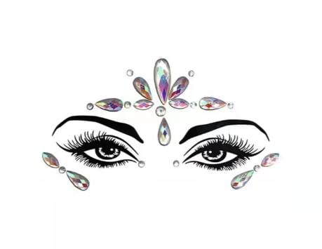 Наклейки камені для тіла фосфорні концертні One size Різнокольоровий (8967/13) Наклейки камені для тіла фосфорні концертні One size Різнокольоровий (8967/13)