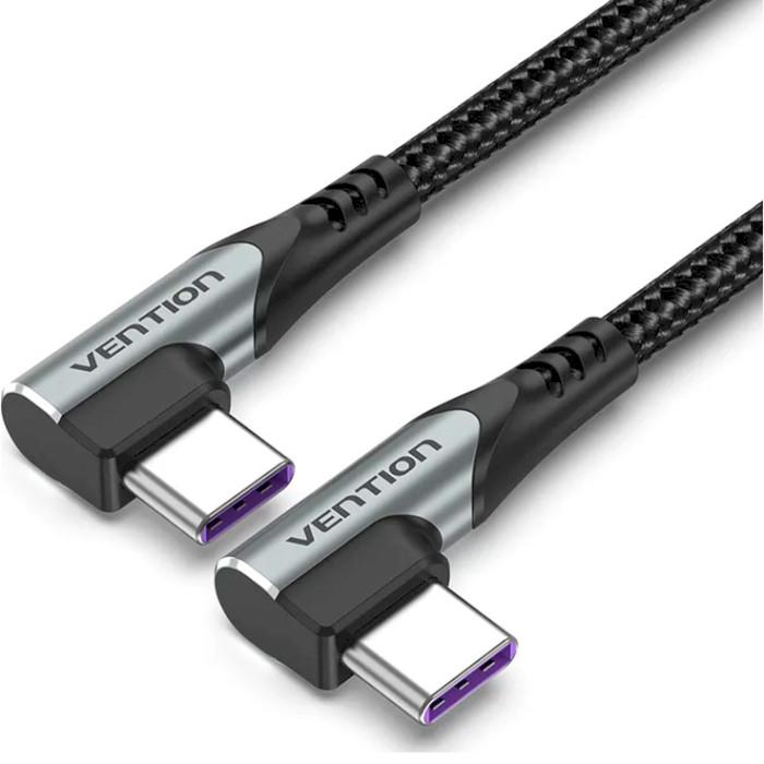 Кабель Vention USB Type-C - USB Type-C M/M 2 м 100W 5A Black (TANHH) - фото 2
