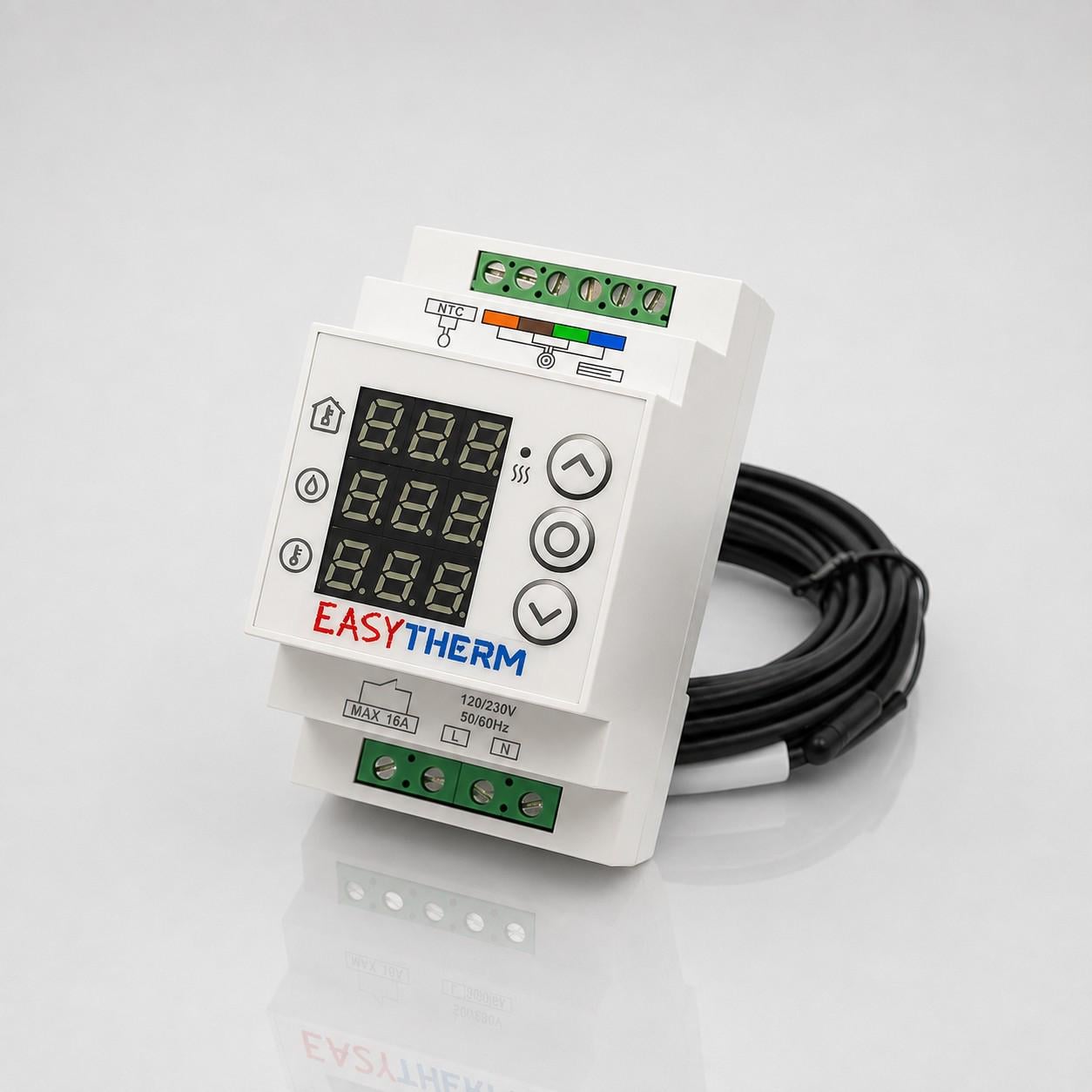 Контроллер умный антиобледенение Easytherm ET-110 16 А с дисплеем на DIN-рейку