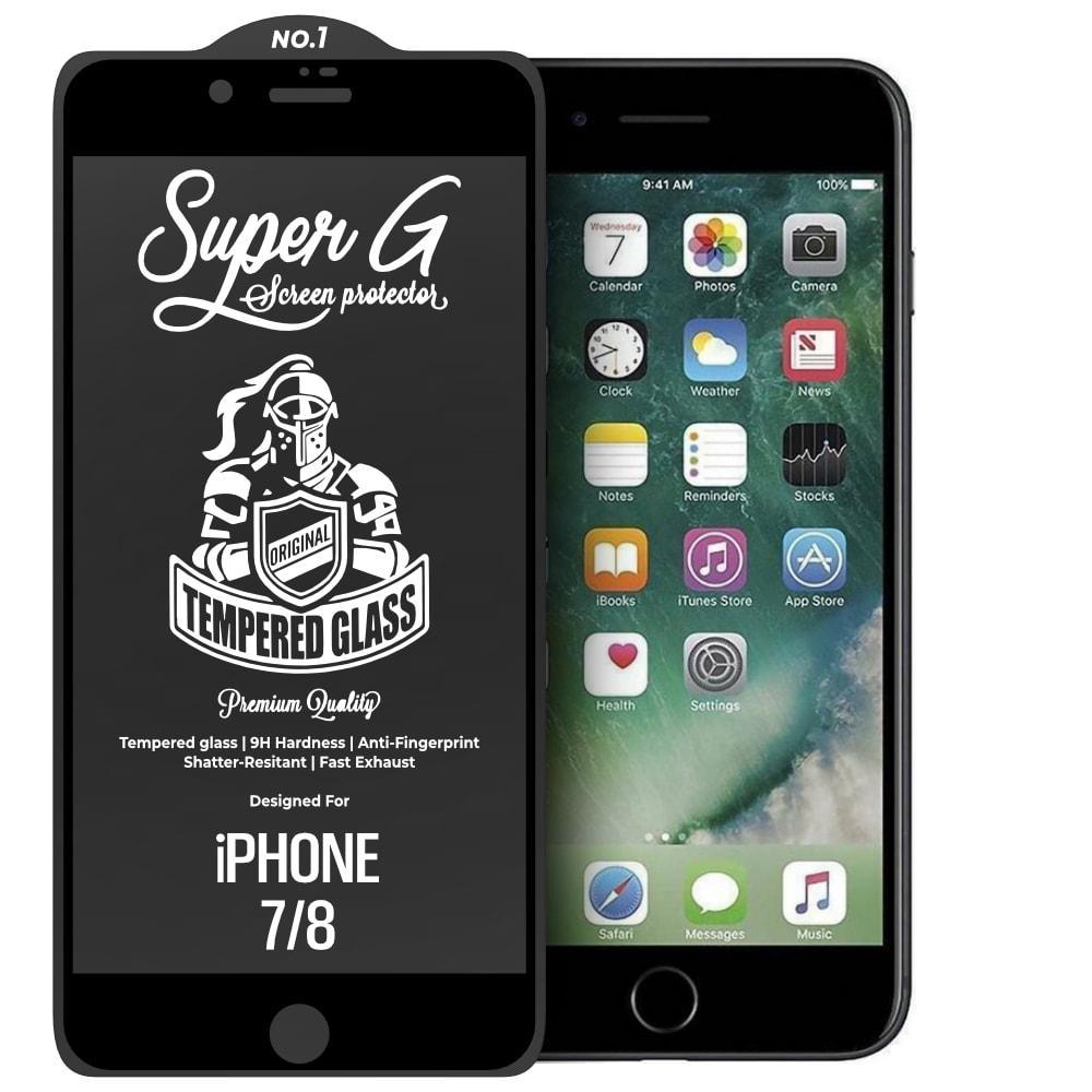 Защитное стекло Super G iPhone 7 / 8 Black (36011)