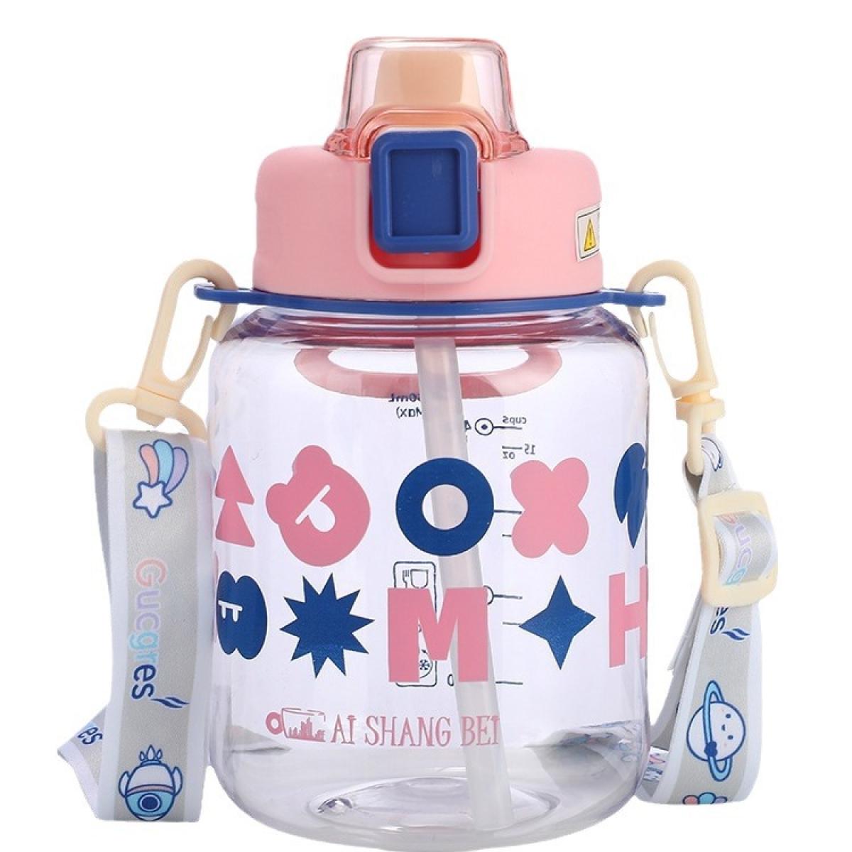 Пляшка для води дитяча Gucgres з ремінцем 650 мл Рожевий (HP-14-43P) - фото 1 Пляшка для води дитяча Gucgres з ремінцем 650 мл Рожевий (HP-14-43P) - фото 1