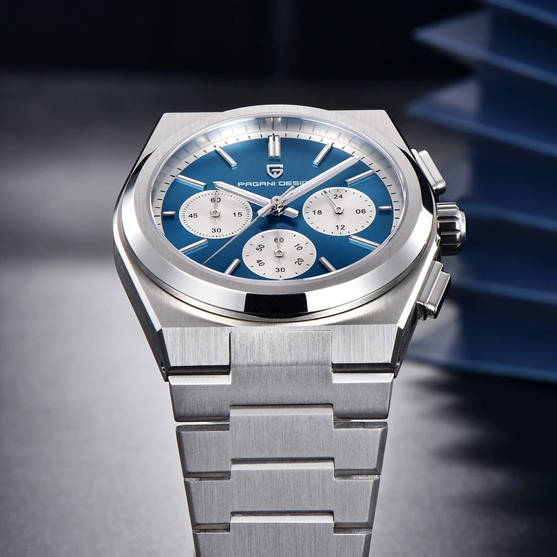 Наручний годинник Pagani Design PD-1761 Silver/Blue - фото 4 Наручний годинник Pagani Design PD-1761 Silver/Blue - фото 4